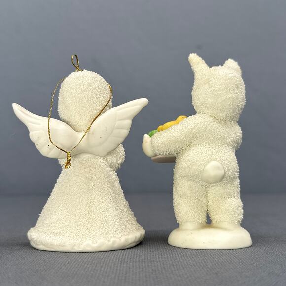 VTG Dept 56 Snowbabies A Basket of Joy Lincolnshirt Snowjade Angel Ornament Lot - Picture 2 of 16